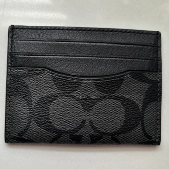 Coach Slim Id Card Case In Signature Canvas - Picture 1 of 3